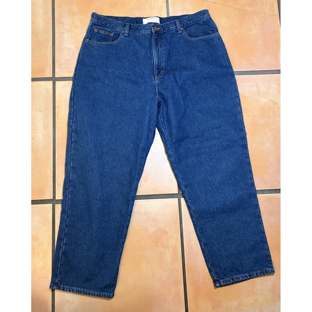 Vintage 1999 LL Bean Women Sz 20 Fleece Lined Denim Jeans Original Fit Outdoor